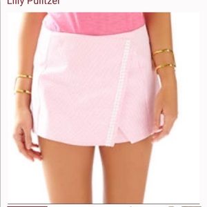 Lilly Pulitzer Seersucker Pink Izzy Envelope Skort